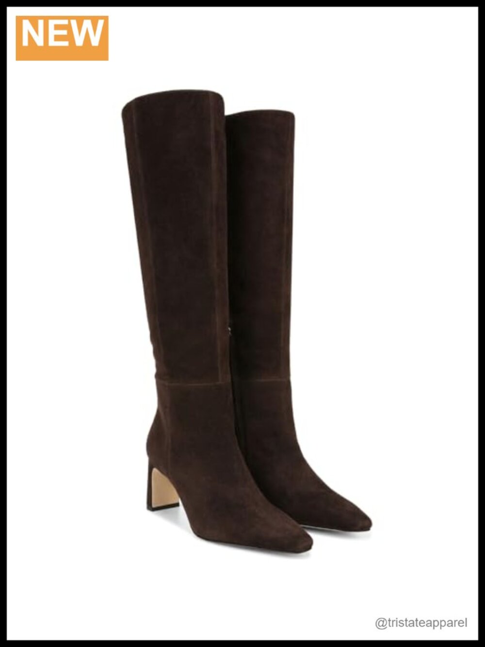 Women's Knee High Square Toe Chunky Heel Boots PU Leather Wide Calf Fall Riding